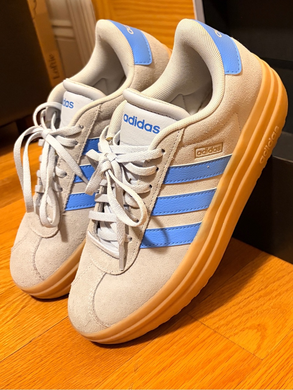 adidas Light Blue VL Court Bold Sneakers - Picture 4 of 11